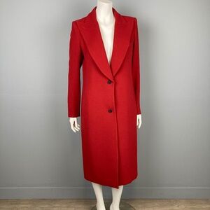 Smythe Red Wool Coat, Size 6
